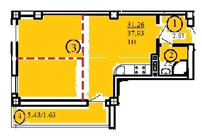 1-комнатная 37.93 м² в ЖК Одесский двор от 13 350 грн/м², Одесса