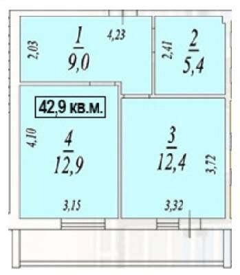 1-комнатная 42.9 м² в ЖК Авангард от 14 500 грн/м², пгт Авангард