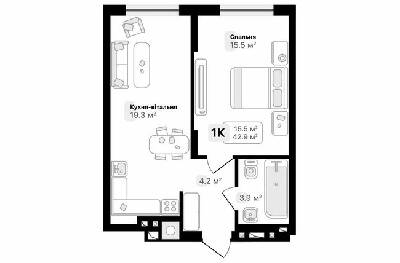 1-комнатная 42.9 м² в ЖК Auroom City от 19 750 грн/м², Львов