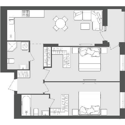 3-кімнатна 71.64 м² в ЖК Avalon Zelena Street від 20 700 грн/м², Львів