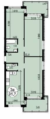 3-комнатная 91.7 м² в ЖК Гринвуд 2 от 19 750 грн/м², пгт Брюховичи