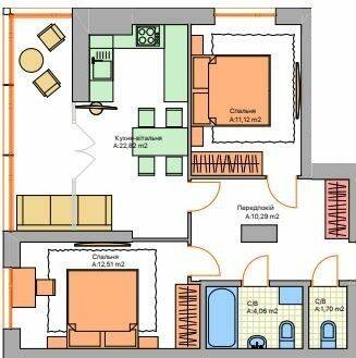 2-кімнатна 62.5 м² в ЖК Еталон від 22 000 грн/м², м. Ірпінь