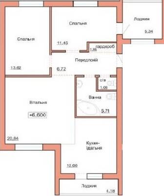 2-комнатная 73.86 м² в ЖК Три шоколада от 19 800 грн/м², Житомир