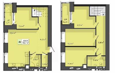 Двухуровневая 126.3 м² в ЖК Львовский от 17 000 грн/м², Тернополь