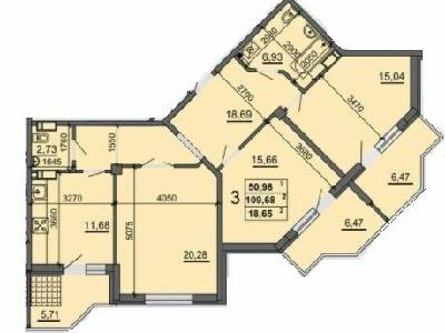 3-комнатная 109.68 м² в ЖК на ул. Смелянская, 48, 50, 54 от 16 800 грн/м², Черкассы