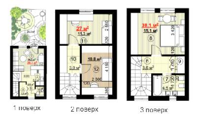 Таунхаус 89 м² в Таунхауси New Smart 6 від 22 472 грн/м², Київ