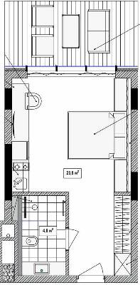 1-кімнатна 29 м² в Апарт-комплекс Le Méandre від 56 050 грн/м², с. Поляниця