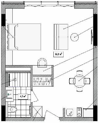 1-кімнатна 37 м² в Апарт-комплекс Le Méandre від 56 050 грн/м², с. Поляниця