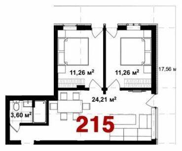 Трикімнатні в Апарт-комплекс Wood Apartments