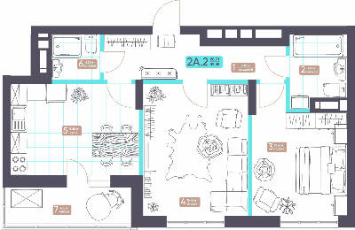 2-комнатная 63.59 м² в ЖК Теремки от 25 755 грн/м², Киев