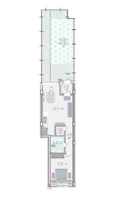 2-комнатная 62.06 м² в ЖК Лавандовый от 27 198 грн/м², г. Бровары