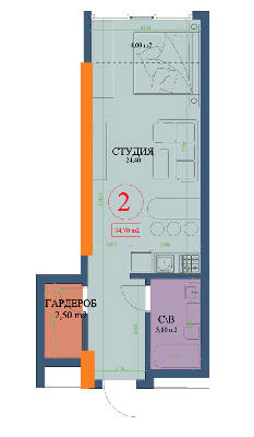 Студія 34.7 м² в ЖК Куликовський від 20 775 грн/м², Харків