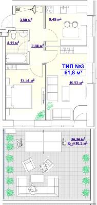 2-кімнатна 61.8 м² в ЖК BARVY від 21 750 грн/м², Дніпро