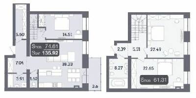 Дворівнева 135.92 м² в ЖК Стандарт від 19 500 грн/м², Полтава