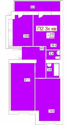 3-кімнатна 93 м² в ЖК Мрія від 19 000 грн/м², м. Біла Церква