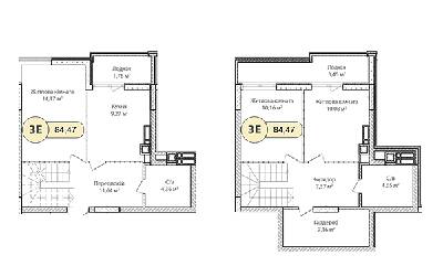 Двухуровневая 84.47 м² в ЖК Синергия Сити от 18 000 грн/м², г. Ирпень