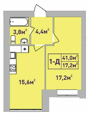 1-кімнатна 41 м² в ЖК Центральний-Преміум від 31 650 грн/м², м. Ірпінь