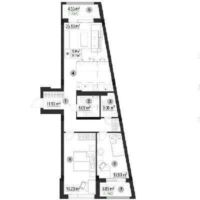 2-кімнатна 73.81 м² в ЖК PARKTOWN від 23 000 грн/м², смт Гостомель