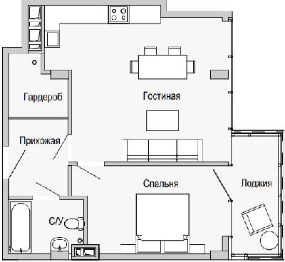 2-комнатная 62.83 м² в Апарт-комплекс Port City от 36 200 грн/м², Днепр