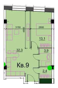 1-кімнатна 51.7 м² в ЖК Loft White від 36 050 грн/м², Дніпро