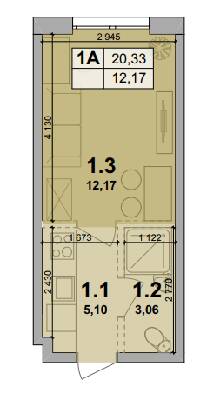 Студія 20.33 м² в ЖК Petrivsky Residence від 16 500 грн/м², с. Святопетрівське