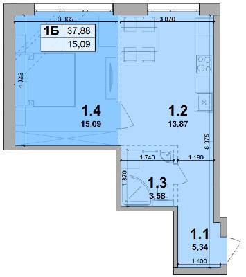1-комнатная 37.88 м² в ЖК Petrivsky Residence от 16 500 грн/м², с. Святопетровское