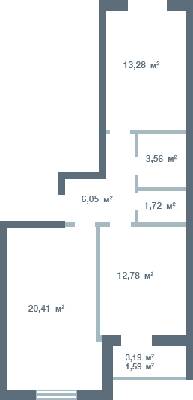 2-комнатная 59.68 м² в ЖК Новосел от 14 250 грн/м², с. Молодежное