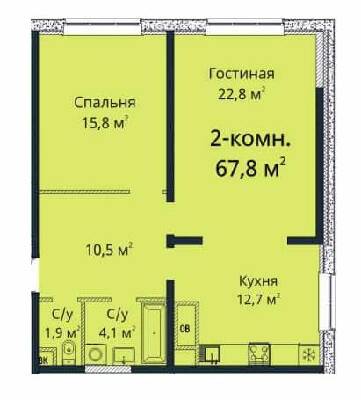 2-кімнатна 67.8 м² в ЖК Sea View від 35 900 грн/м², Одеса