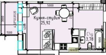 1-комнатная 31.05 м² в ЖК Пространство Eco City (Пространство на Радостной) от 21 800 грн/м², Одесса