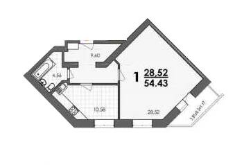 1-комнатная 54.43 м² в ЖК на вул. 50-річчя УПА, 10В от 19 000 грн/м², г. Моршин