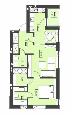 2-кімнатна 61.9 м² в ЖК Святий Миколай від 16 950 грн/м², м. Бібрка