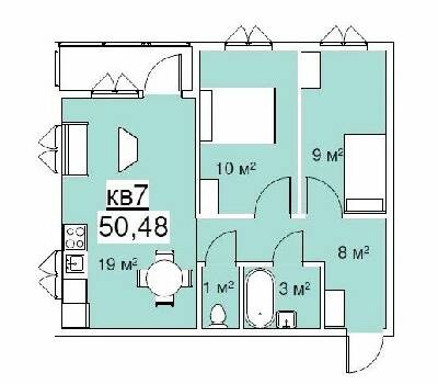 2-комнатная 50.48 м² в ЖК на ул. Куземского от 12 850 грн/м², с. Ременов