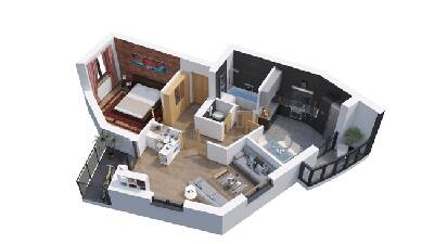 2-комнатная 65.53 м² в ЖК Modern Home Premium от 22 550 грн/м², г. Городок