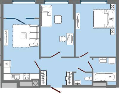 2-комнатная 67.45 м² в ЖК Greenville Park Lviv от 25 050 грн/м², Львов