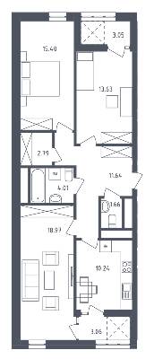 3-комнатная 84.45 м² в ЖК Малоголосківські пагорби от 25 400 грн/м², Львов