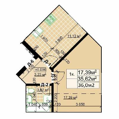 1-комнатная 36 м² в ЖК Столичный Квартал от 13 300 грн/м², г. Коломыя