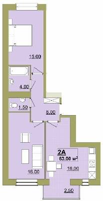 2-комнатная 63 м² в ЖК Городок Центральный от 11 000 грн/м², Ивано-Франковск