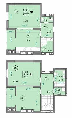 Дворівнева 96.26 м² в ЖК Panorama від 15 500 грн/м², Луцьк