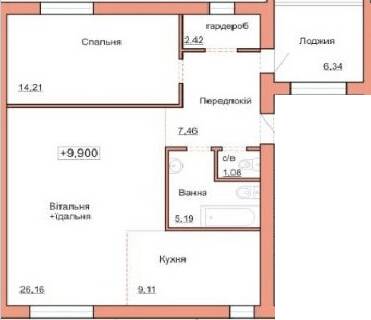 2-комнатная 71.97 м² в ЖК Три шоколада от 20 000 грн/м², Житомир