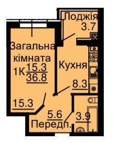 1-кімнатна 36.8 м² в ЖК Львівський затишок (Львівський маєток) від 21 600 грн/м², с. Софіївська Борщагівка