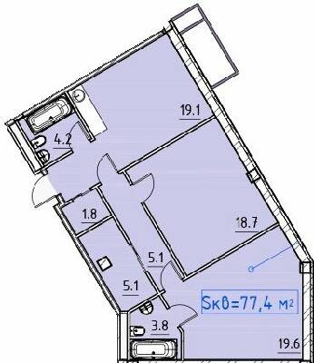 2-комнатная 77.4 м² в ЖК Пространство у Стамбульского парка от 46 850 грн/м², Одесса