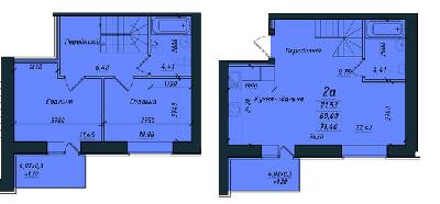 Двухуровневая 71.4 м² в ЖК на ул. Никитченко, 3 от 17 100 грн/м², Полтава