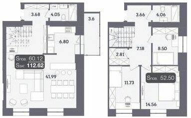 Дворівнева 112.62 м² в ЖК Стандарт від 19 000 грн/м², Полтава