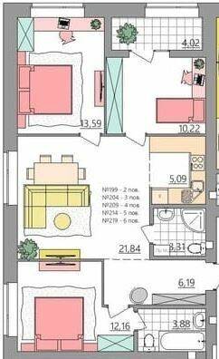 3-комнатная 80.25 м² в ЖК Синергия Glass от 14 800 грн/м², Ровно