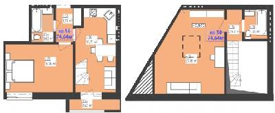 Двухуровневая 74.64 м² в КД FAMILIYA от застройщика, Ровно