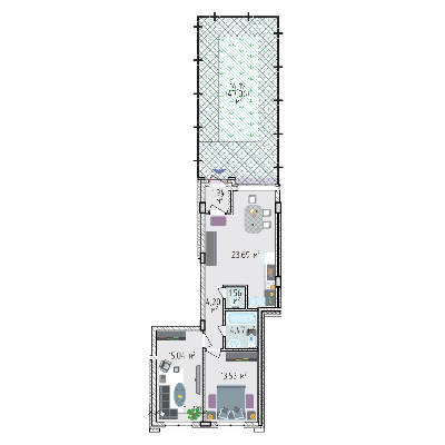 3-комнатная 78.55 м² в ЖК Лавандовый от 31 625 грн/м², г. Бровары