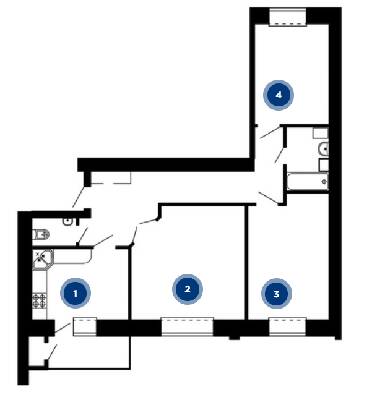 3-комнатная 83.6 м² в ЖК Острозький от 18 000 грн/м², Тернополь