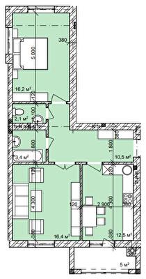 2-комнатная 63.3 м² в ЖК Затишний квартал от 20 700 грн/м², с. Чагор