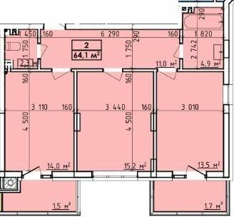 2-комнатная 63.5 м² в ЖК Венский Квартал от 20 000 грн/м², Черновцы