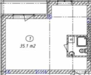 1-кімнатна 35.1 м² в ЖК Belveder City Smart від забудовника, с. Гнідин